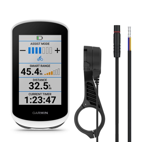 Garmin Edge&reg; Explore 2 Power Mount Bundle, Includes Power Pin Connectors and Shimano Compatible Cable
